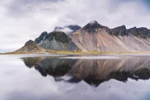 Photo de la plage de Stokksnes face au Vestrahorn