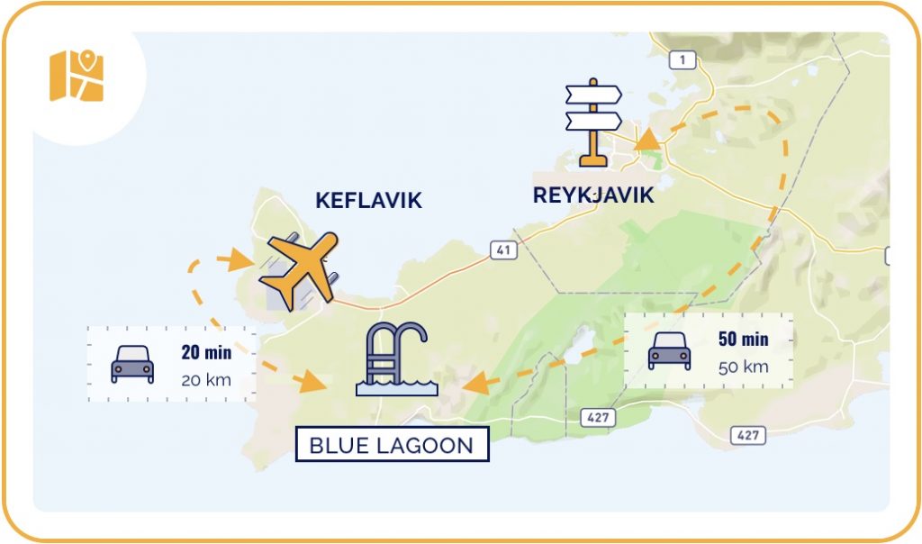 Carte du Blue Lagoon en Islande