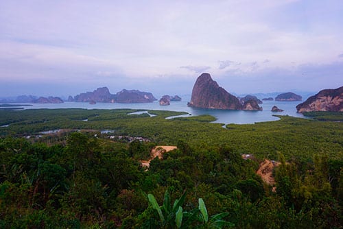 La baie de Phang Nga en Thailande