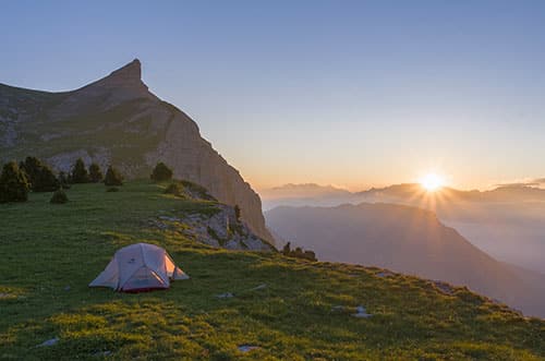 Phtotgraphie du Vercors au lever du soleil