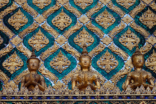 Photographie de détails de temple au grand palais de Bangkok