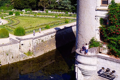 Photographie des jardins de chenonceau vus depuis le chateau