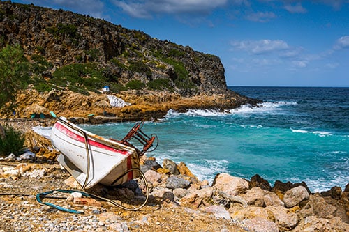 Photographie d'une plage en Crète