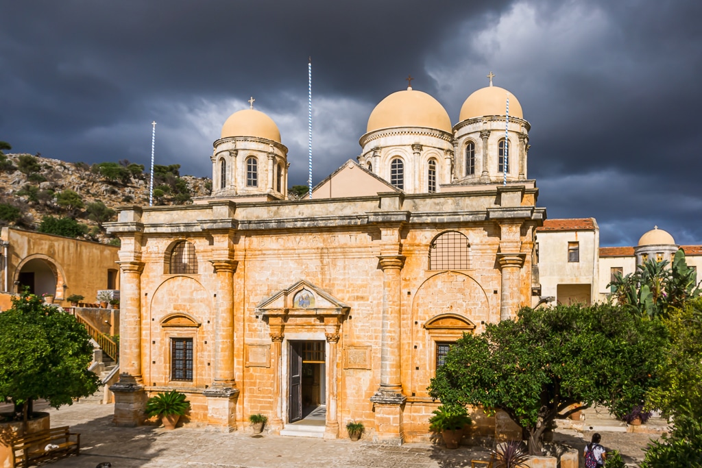 Photographie du monastère d'Agia Triada en Crète