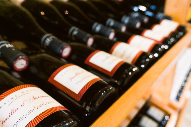 Photographie de bouteilles de vin appellation Montlouis sur Loire