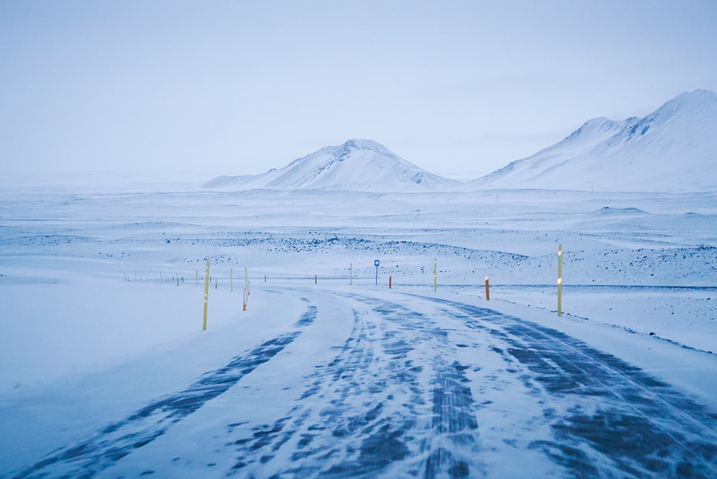 Route montagneuse en Islande