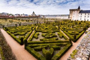 Vue sur les jardins de Villandry