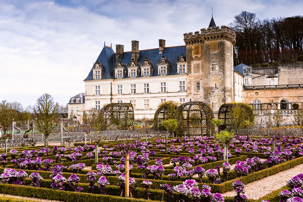Vue sur les jardins du domaine