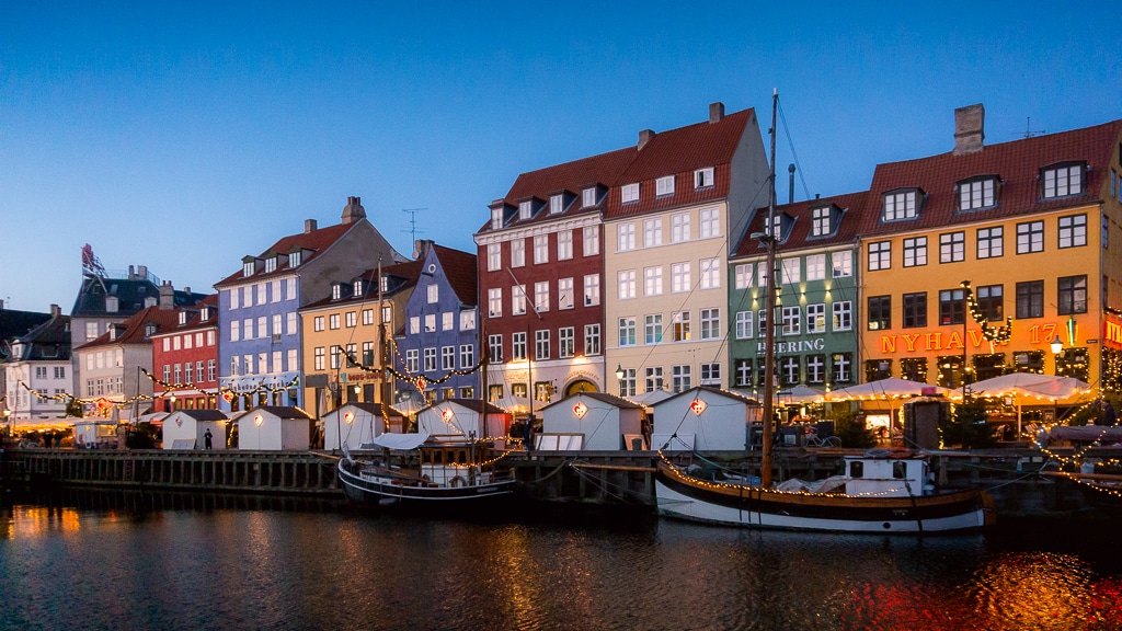 Vue sur Copenhague et ses maisons colorées