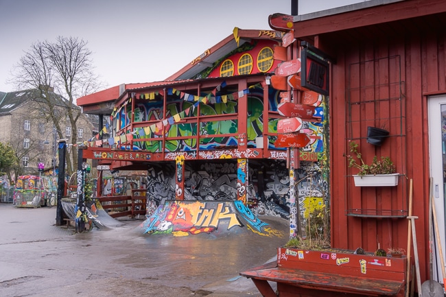 Vue sur le quartier de Christiania