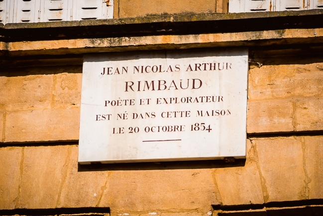 photo de la plaque Arthur Rimbaud
