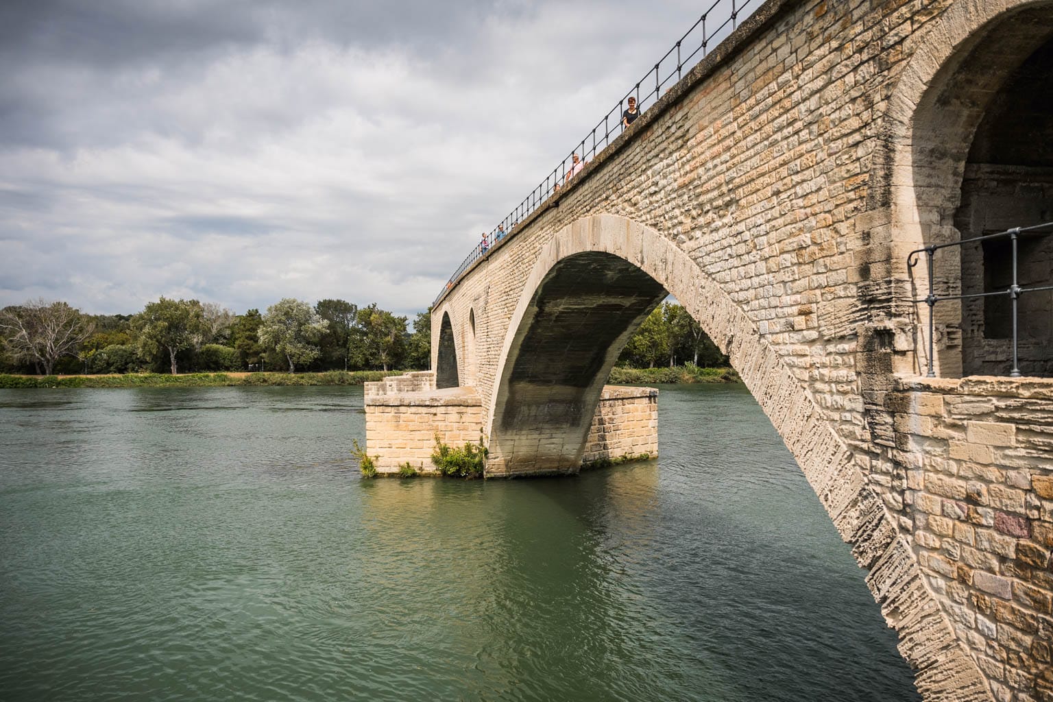 Pont d'Avignon vu depuis l'une des piles