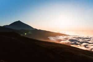 Coucher de soleil depuis les routes de Tenerife