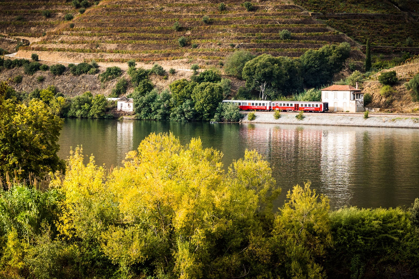 Photo de la ligne de train de la vallée du Douro