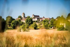 Vue d'ensemble du village des arques dans le Lot