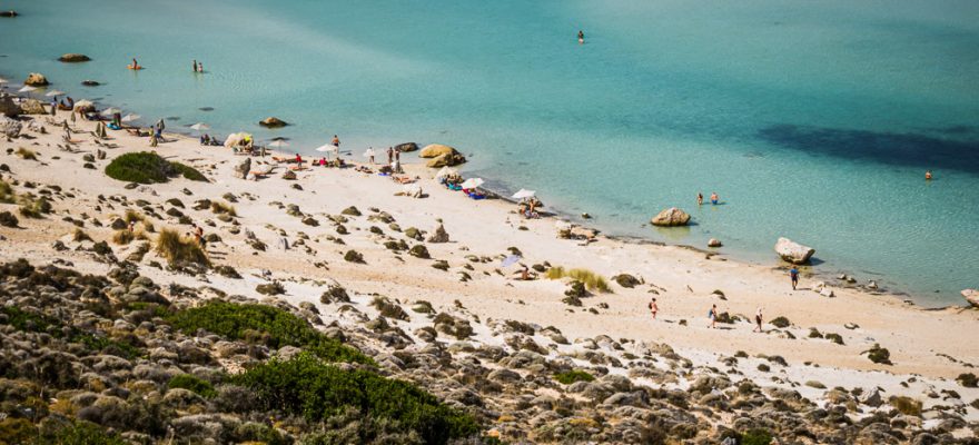 Photographie de la plage de Balos en Crète